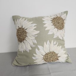 Shabby Chic Flower Throw Pillow