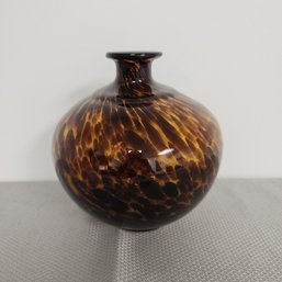 Brown Art Glass Vase