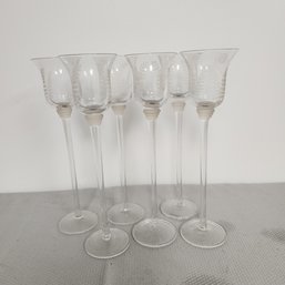 Lot Of 6 Crystal Votive Holder