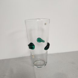 Blenko Clear & Green Vase