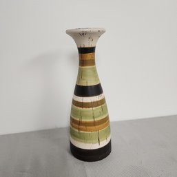 Green, Brown & Cream Pillar Candleholder