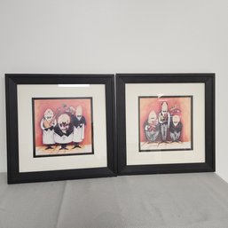 Set Of 2 Tracy Flickering Waiter Prints