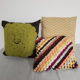 Lot Of 3 Throw Pillows