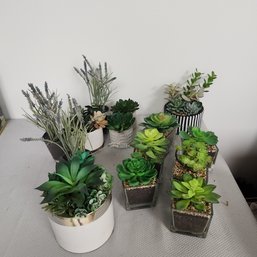 Lot Of 14 Artificial Plants