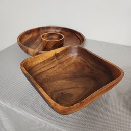 6 Wood Serving Pieces