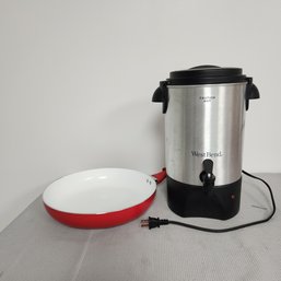 West Bend Coffee Maker & 12' Frying Pan