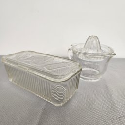 Refrigerator Dish & 2 Cup Measuring Cup With Juicer