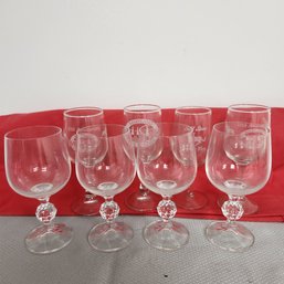 Claudia Bohemian & Winery Glass Lot Of 8