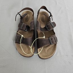 Brown Upper Leather Sandals-mens