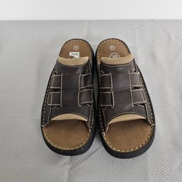 Mens Brown Slip On Sandals