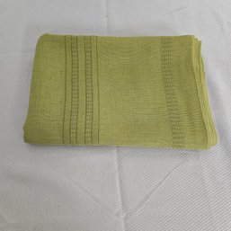 Green Linen Square Tablecloth