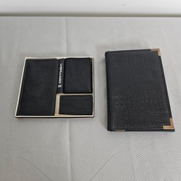 Caballero Black Checkbook Cover, Key Holder, Money And Pics Holder, Black Planner Book Lot