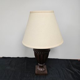 Beautiful Brown Lamp With Ivory Shade