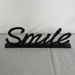 Black SMILE Sign