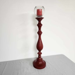 Wine Candlestick With Clear Candle Holder