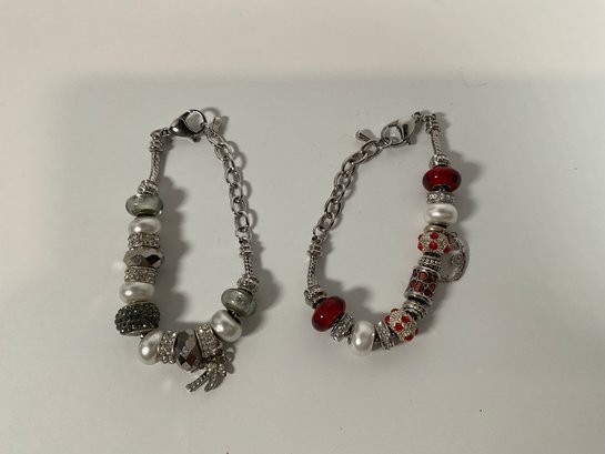 (2) Pandora Style Charm Bracelets