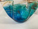 Art Glass Tulip Bowl - Signed Curry