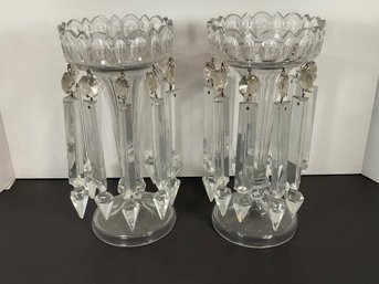 Antique Glass/Crystal Lustres - 11 1/2