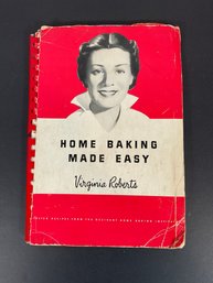 Vintage Virginia Roberts Home Baking Made Easy - 1944