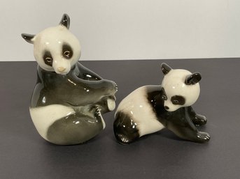 Porcelain Panda Bears -( Made In USSR)