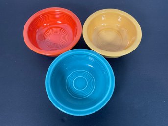 (3) Sm Fiestaware Bowls - 6 3/4'
