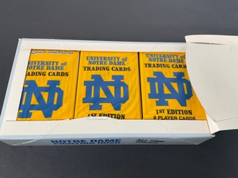 Notre Dame Trading Cards - 1st Ed Packs (36) Sealed W/Box - 1990 - Lot 2