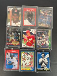(9) Misc Baseball Cards In Cases - As Shown.