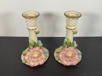 Fitz & Floyd Classics Porcelain Candlesticks