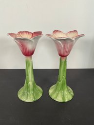 Made In Italy Porcelain Candlesticks