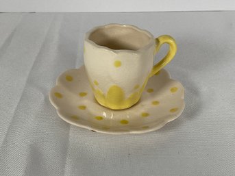 Unmarked Yellow Tea Cup