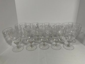 (10) Glass Water Goblets - No Marks.