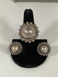 Vintage Silver Ring & Earrings