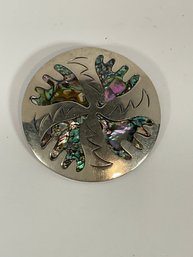 Taxco Sterling/Abalone Brooch -