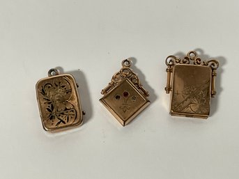 (3) Vintage Bracelet Photo Charms