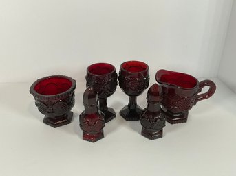 Avon Red Glass (Lot)