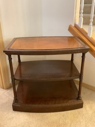 Antique Leather Top Shelf/Table
