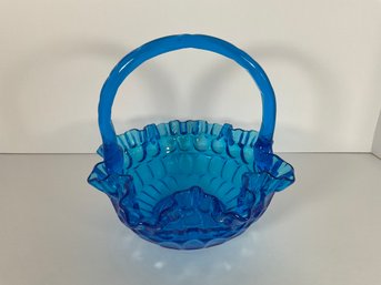 Blue Glass Basket -