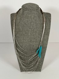 Silver/Turquoise Necklace - No Marks