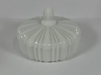 Anchor Hocking Milk Glass Candy Dish