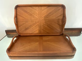 (2) Mid Century Goodwood Teak Serving Trays