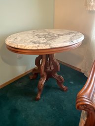 Marble Top End Table