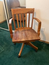 Antique Oak Bankers Chair