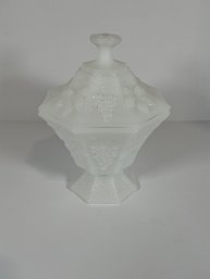 Milk Glass Covered Dish