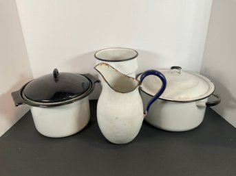 Vintage Iron & Enamel Pans