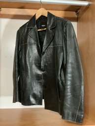 Mossimo Blk Leather Jacket - Size S