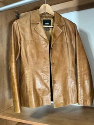 Mossimo Tan Leather Jacket - Size S