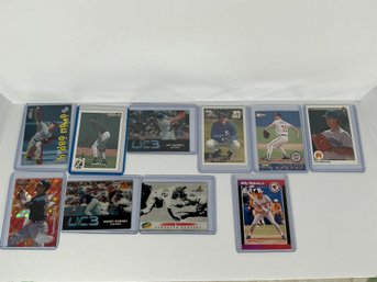 (10) Misc Baseball Cards - (Damon, Bagwell, Martinez Etc.)