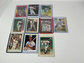 (10) Misc. Baseball Cards (kruk, Clemons, Olerud)