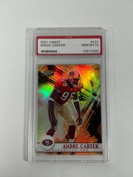 2001 Topps Finest Andre Carter (PSA Gem MT 10)