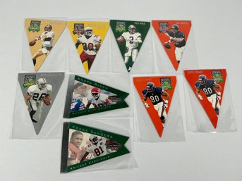 (9) NFL Pennant Cards -